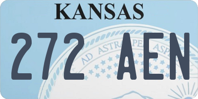 KS license plate 272AEN