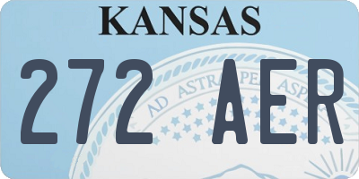 KS license plate 272AER