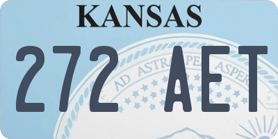 KS license plate 272AET