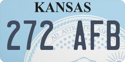 KS license plate 272AFB