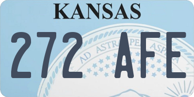 KS license plate 272AFE