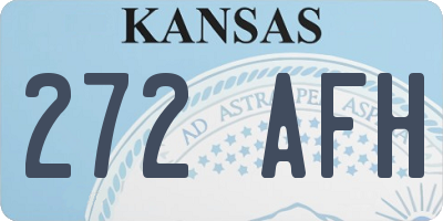KS license plate 272AFH