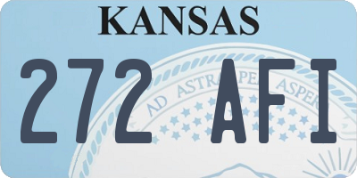 KS license plate 272AFI