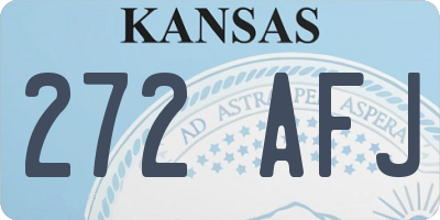 KS license plate 272AFJ
