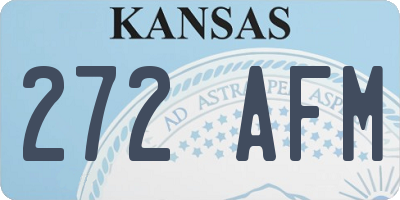 KS license plate 272AFM