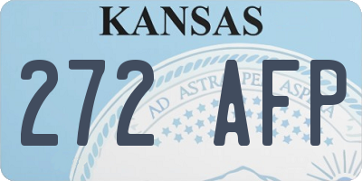 KS license plate 272AFP