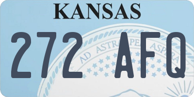 KS license plate 272AFQ