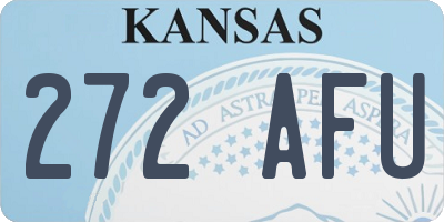 KS license plate 272AFU