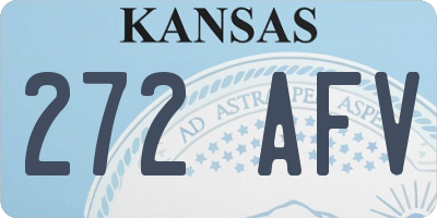 KS license plate 272AFV