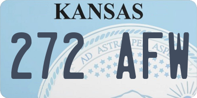 KS license plate 272AFW