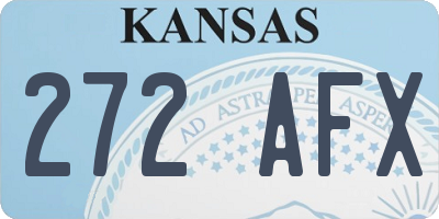 KS license plate 272AFX