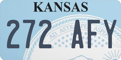 KS license plate 272AFY