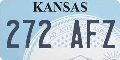 KS license plate 272AFZ