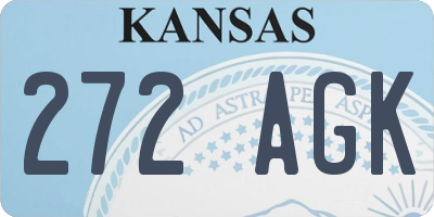 KS license plate 272AGK