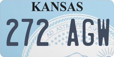 KS license plate 272AGW