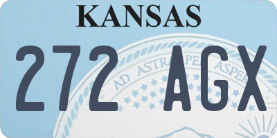 KS license plate 272AGX