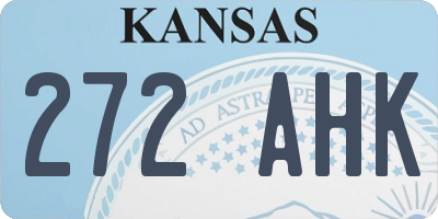 KS license plate 272AHK