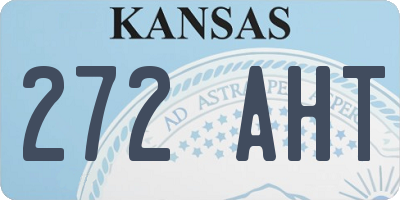 KS license plate 272AHT