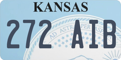 KS license plate 272AIB