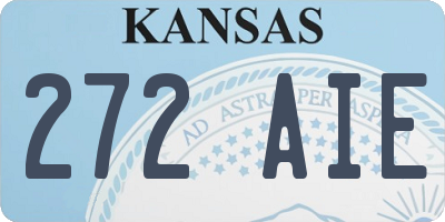 KS license plate 272AIE