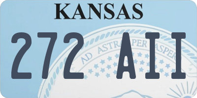 KS license plate 272AII