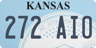 KS license plate 272AIO