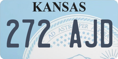 KS license plate 272AJD