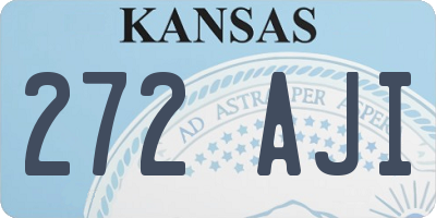 KS license plate 272AJI