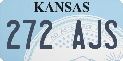 KS license plate 272AJS