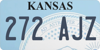 KS license plate 272AJZ