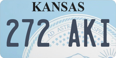KS license plate 272AKI