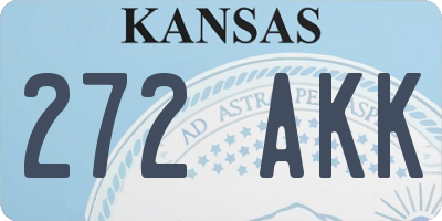KS license plate 272AKK
