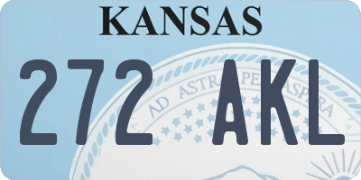 KS license plate 272AKL