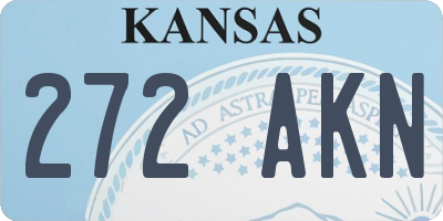 KS license plate 272AKN