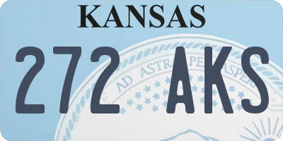 KS license plate 272AKS