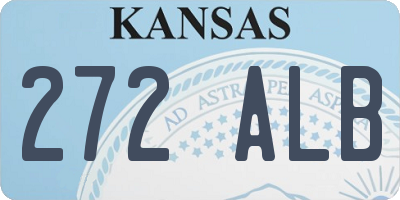 KS license plate 272ALB