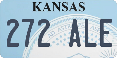 KS license plate 272ALE