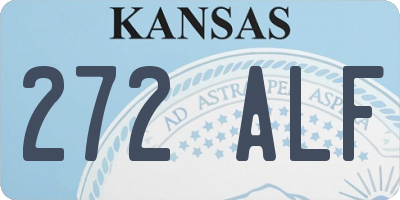 KS license plate 272ALF
