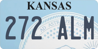 KS license plate 272ALM