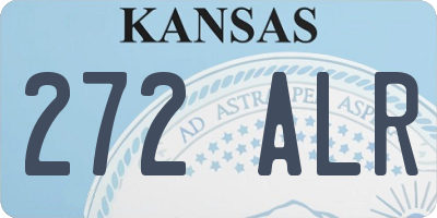 KS license plate 272ALR
