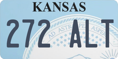KS license plate 272ALT