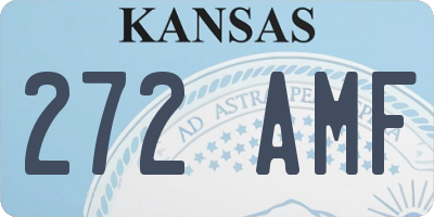 KS license plate 272AMF