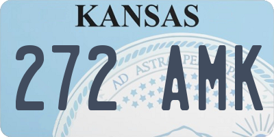 KS license plate 272AMK
