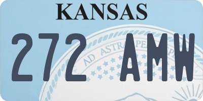 KS license plate 272AMW