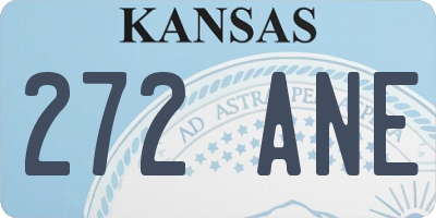 KS license plate 272ANE