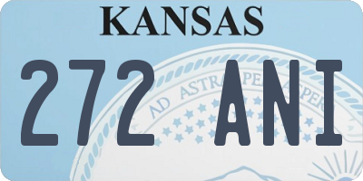 KS license plate 272ANI