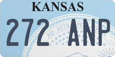 KS license plate 272ANP