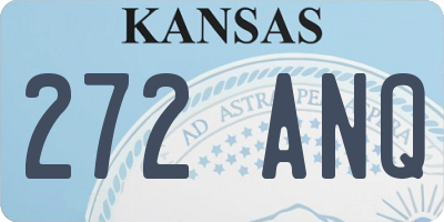 KS license plate 272ANQ