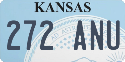 KS license plate 272ANU