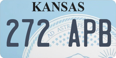 KS license plate 272APB